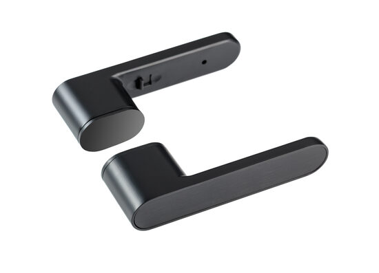 Iekšdurvju rokturis LFH-240-BL – melns, ar integrētu WC funkciju| Mūsdienīgs minimālisms